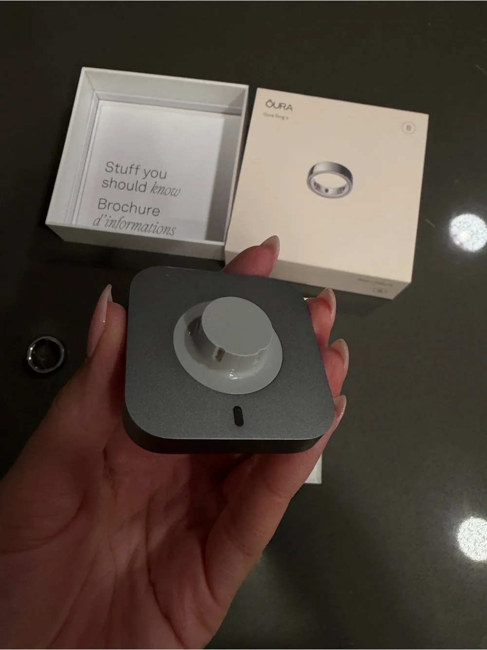 ŌURA Ring 4  - Silver Ring (Size 8)